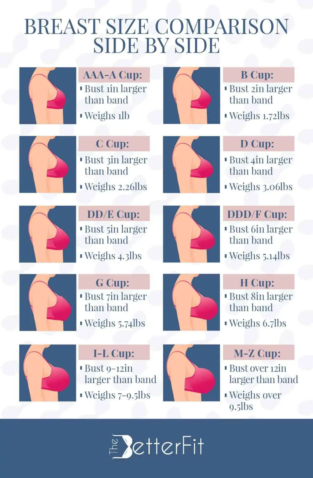 Breast Size Comparison Side By Side TheBetterFit