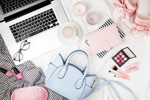 Fashion blogger essentials flat lay