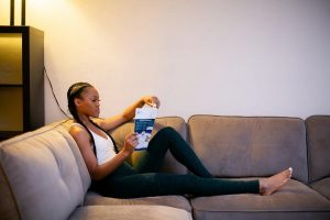 An image of a girl wearing a white longline bra