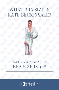 Graphic image of Kate Beckinsale with 32B bra size wearing a plunging long sleeve silver gown