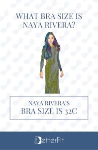 Graphic image of Naya Rivera with 32C bra size wearing a long sleeve dress