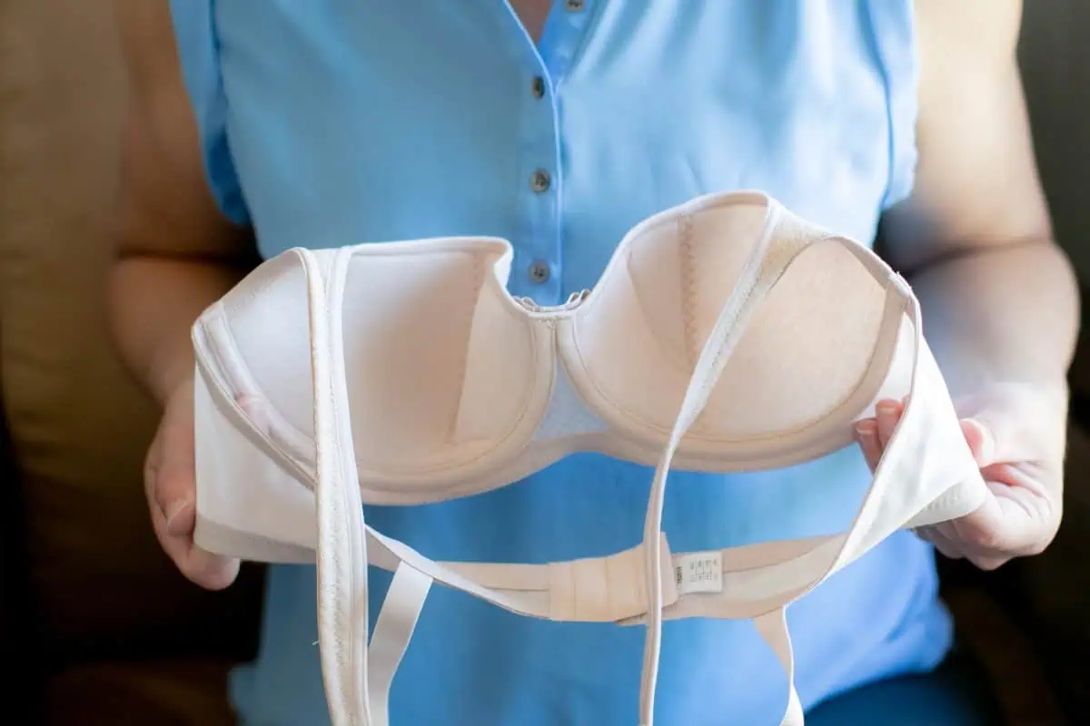 A cream balconette bra