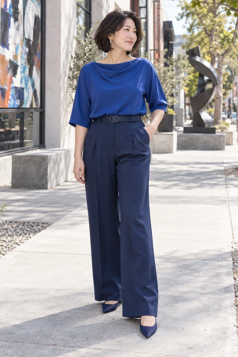 Blue Shirt and Matching Blue Trousers