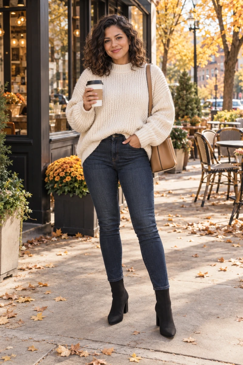 Sock Boots, Skinny Jeans, and an Oversized Sweater