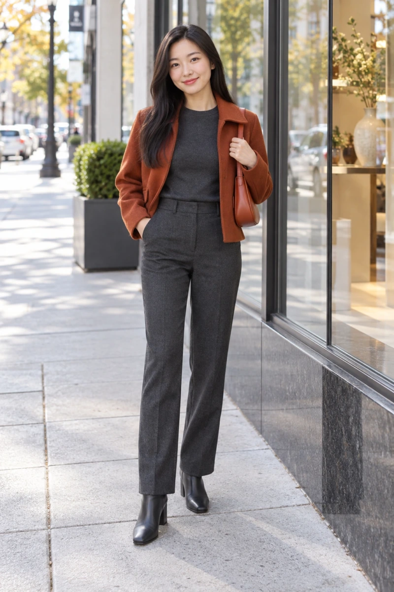 Column of Color With a Contrasting Jacket